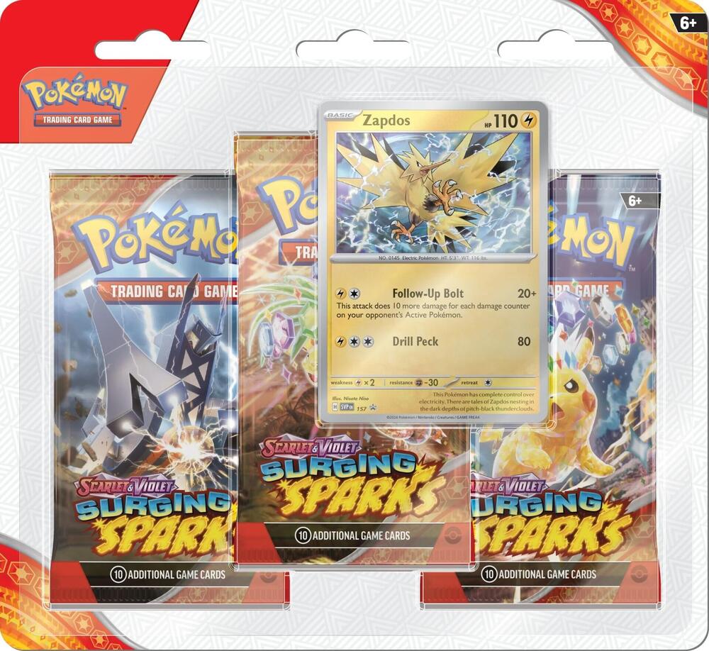 Pokemon 3 Pack Blister - Surging Sparks